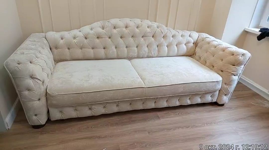 Замена обивки дивана на дому. Дрезна